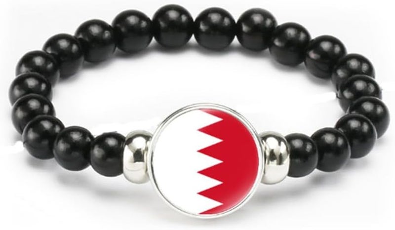 vmcoatdu National Flag Bracelet Elastic Rope Beaded Bracelet Support Your Country Travel Souvenir Gifts for Men Women - Image 1